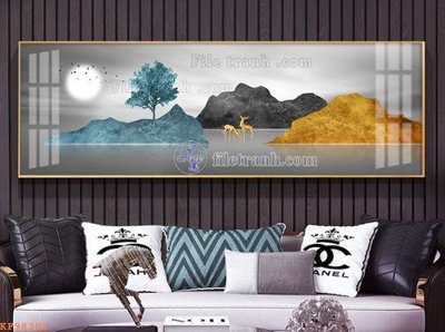 File gốc File tranh hiện đại pha lê gương KF98302 (in ấn) không giới hạn