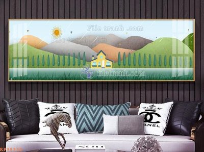 File gốc File tranh hiện đại pha lê gương KF98338 (in tráng gương) sang trọng