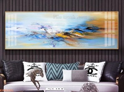 File gốc File tranh hiện đại pha lê gương KF98391 (in lụa) trang trí tường