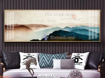 File gốc File tranh hiện đại pha lê gương KF98411 (in ấn) màu sắc trung thực