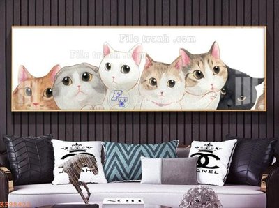 File tranh File tranh hiện đại pha lê gương KF98422 (gốc) chủ đề động vật