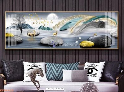 Tải file File tranh hiện đại pha lê gương KF98439 (gốc) chủ đề tôn giáo