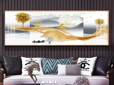 File gốc File tranh hiện đại pha lê gương KF98440 (in lụa) cao cấp