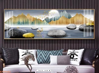 Tải file File tranh hiện đại pha lê gương KF98442 (gốc) chủ đề phong thủy