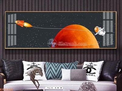 File in trần File tranh hiện đại pha lê gương KF98485 (bản gốc) hoa văn