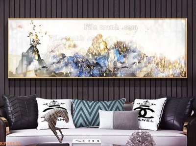 File tranh File tranh hiện đại pha lê gương KF98535 (ảnh gốc) in trần nhà