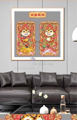 File in lụa File tranh hiện đại pha lê gương KF98594 (chất lượng cao) File tranh hiện đại pha lê gương KF98594