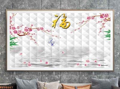 Tải file File tranh hiện đại pha lê gương KF98667 (gốc) in ấn chất lượng