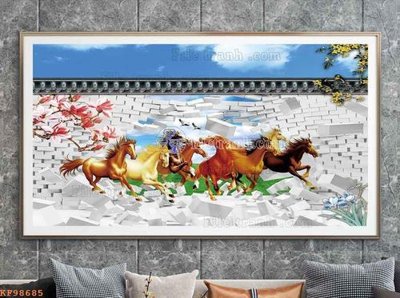 File tranh gốc in trần nhà File tranh hiện đại pha lê gương KF98685 3D