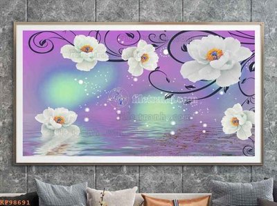 Ảnh gốc File tranh hiện đại pha lê gương KF98691 (độ nét cao) in mica