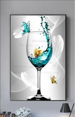 File ảnh File tranh hiện đại pha lê gương KF98704 (gốc) in biển hiệu