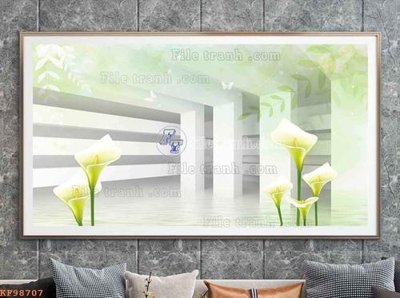 File ảnh File tranh hiện đại pha lê gương KF98707 (gốc) cho trang trí nội thất