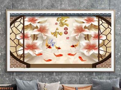 Download file File tranh hiện đại pha lê gương KF98710 (gốc) in mica cao cấp