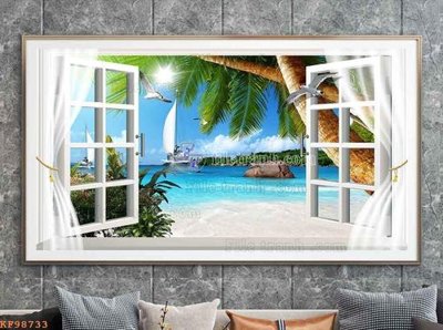 File tranh in mica File tranh hiện đại pha lê gương KF98733 (độ phân giải cao)