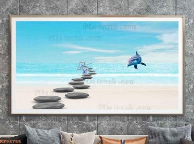 Tải file File tranh hiện đại pha lê gương KF98755 (gốc) làm tranh trang trí