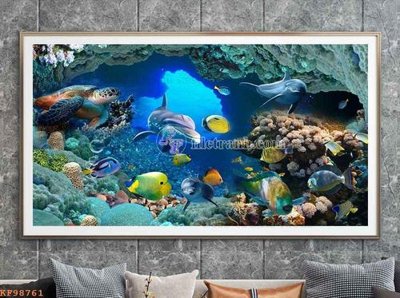 File gốc File tranh hiện đại pha lê gương KF98761 (ảnh chi tiết) để in ấn