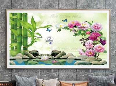 File tranh gốc File tranh hiện đại pha lê gương KF98773 (bản đẹp) độc quyền