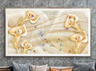 File in trần File tranh hiện đại pha lê gương KF98781 (file gốc) xuyên sáng