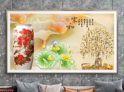 Tải file File tranh hiện đại pha lê gương KF98808 (gốc) in tranh tráng gương