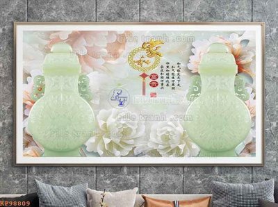 File tranh File tranh hiện đại pha lê gương KF98809 (ảnh gốc) in trần xuyên sáng