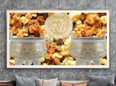 Tải file File tranh hiện đại pha lê gương KF98822 (gốc) làm tranh trang trí