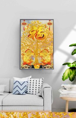 Tải file File tranh hiện đại pha lê gương KF98828 (gốc) làm tranh trang trí