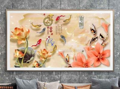 File gốc in ấn File tranh hiện đại pha lê gương KF98840 chuẩn màu CMYK