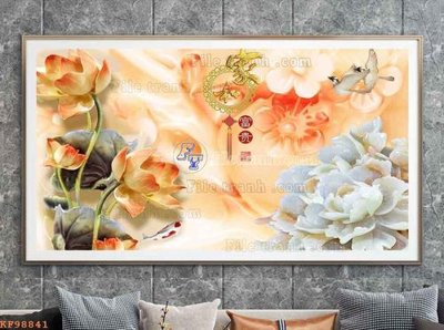 Tải file File tranh hiện đại pha lê gương KF98841 (gốc) chủ đề tâm linh