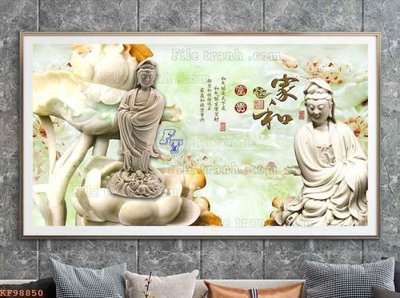 File gốc File tranh hiện đại pha lê gương KF98850 (in tráng gương) hiện đại