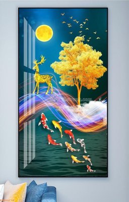 Tải về hình ảnh gốc File tranh hiện đại pha lê gương KF98879 sắc nét