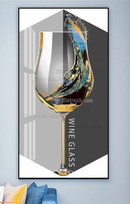 File gốc File tranh hiện đại pha lê gương KF98887 (in lụa) cao cấp