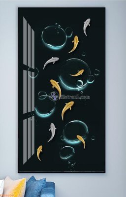 File gốc in mica File tranh hiện đại pha lê gương KF98900 chất lượng