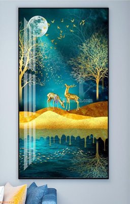 File in ấn chuyên nghiệp File tranh hiện đại pha lê gương KF98910 (file gốc)