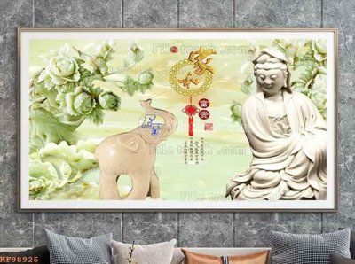 File tranh File tranh hiện đại pha lê gương KF98926 (bản gốc) in lụa 3D