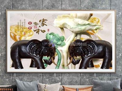 File gốc in mica File tranh hiện đại pha lê gương KF98941 chất lượng