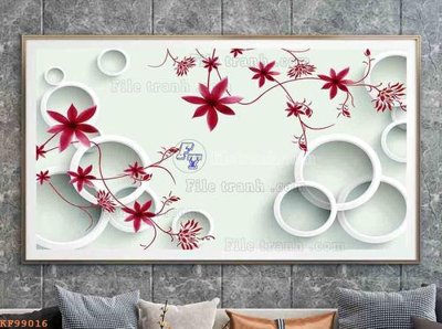 File tranh File tranh hiện đại pha lê gương KF99016 (gốc) chủ đề tĩnh vật