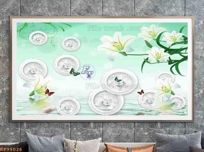 Tải file File tranh hiện đại pha lê gương KF99026 (PSD) cho in tranh 3D