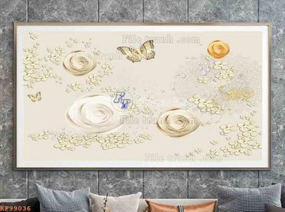 File ảnh File tranh hiện đại pha lê gương KF99036 (gốc) in decal dán tường