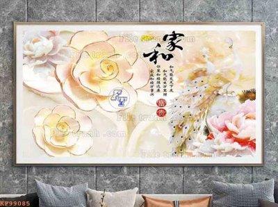 File in trần File tranh hiện đại pha lê gương KF99085 (bản gốc) 5D