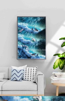 Ảnh gốc File tranh hiện đại pha lê gương KF99096 (độ nét cao) in tráng gương