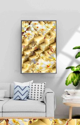 File gốc File tranh hiện đại pha lê gương KF99126 (in mica) làm quà tặng