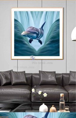 File gốc File tranh hiện đại pha lê gương KF99144 (ảnh chi tiết) để in lụa