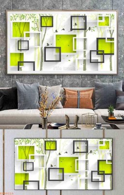 File gốc File tranh hiện đại pha lê gương KF99219 (phong cách) châu Âu