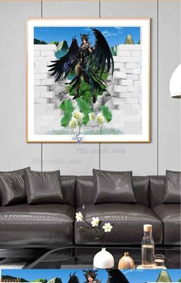 File gốc File tranh hiện đại pha lê gương KF99239 (in ấn) màu sắc trung thực