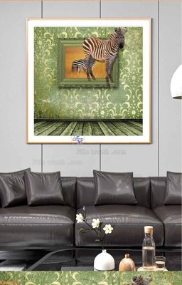 File ảnh File tranh hiện đại pha lê gương KF99253 (gốc) cho trang trí nội thất