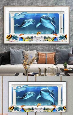 File gốc in mica File tranh hiện đại pha lê gương KF99283 chất lượng