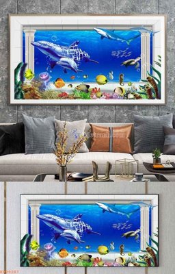 File tranh File tranh hiện đại pha lê gương KF99287 (bản gốc) in lụa 3D