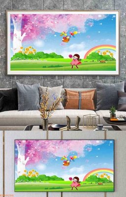 File tranh File tranh hiện đại pha lê gương KF99290 (gốc) in vải canvas