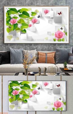 File gốc File tranh hiện đại pha lê gương KF99294 (chuẩn màu) cho in offset