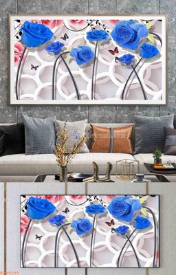 File gốc File tranh hiện đại pha lê gương KF99295 (chuẩn màu) cho in offset